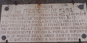 Epigrafe Francesco De Maria